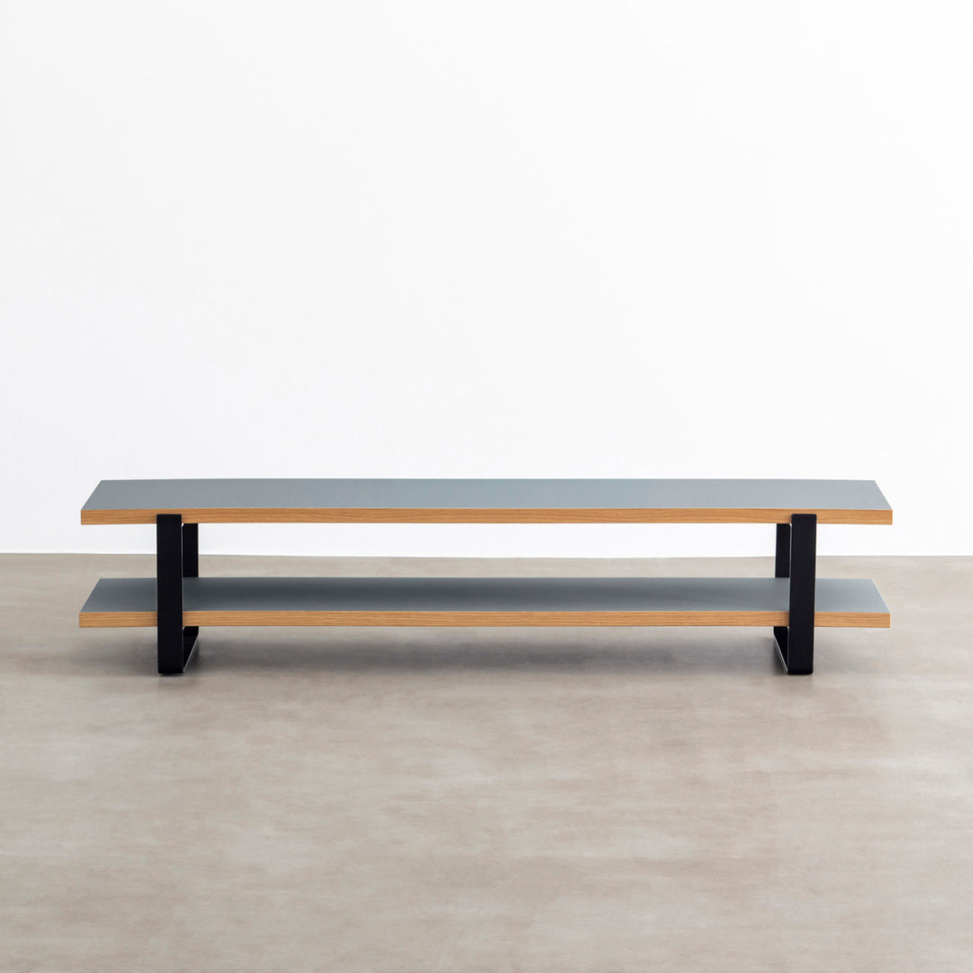 THE TV BOARD / LOW TABLE リノリウム 全32色 × Black Steel – KANADEMONO
