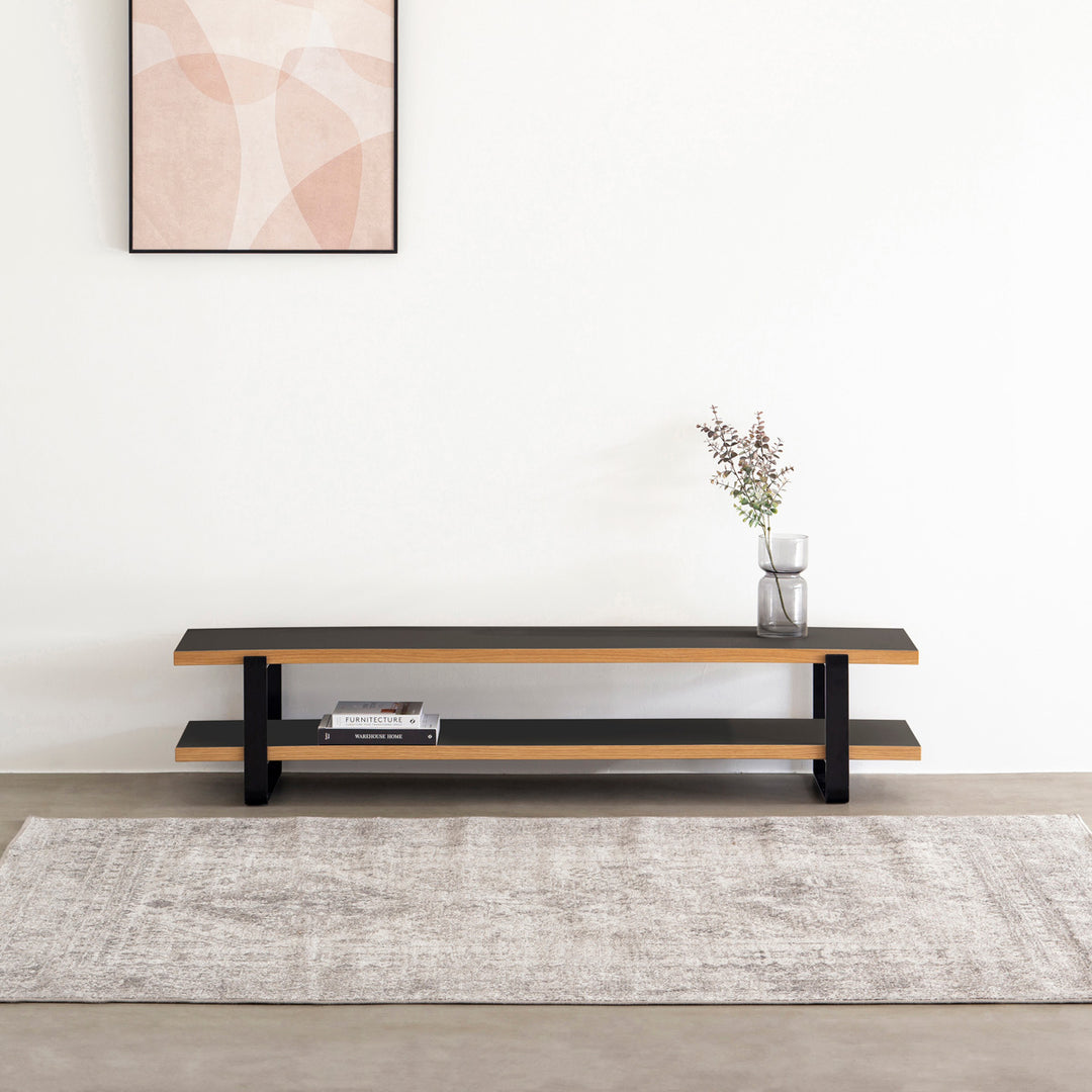 THE TV BOARD / LOW TABLE リノリウム 全32色 × Black Steel – KANADEMONO