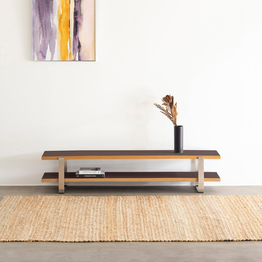 KANADEMONO テレビボード リノリウム×ステンレス THE TV BOARD / LOW TABLE リノリウム 全24色 × Stainless