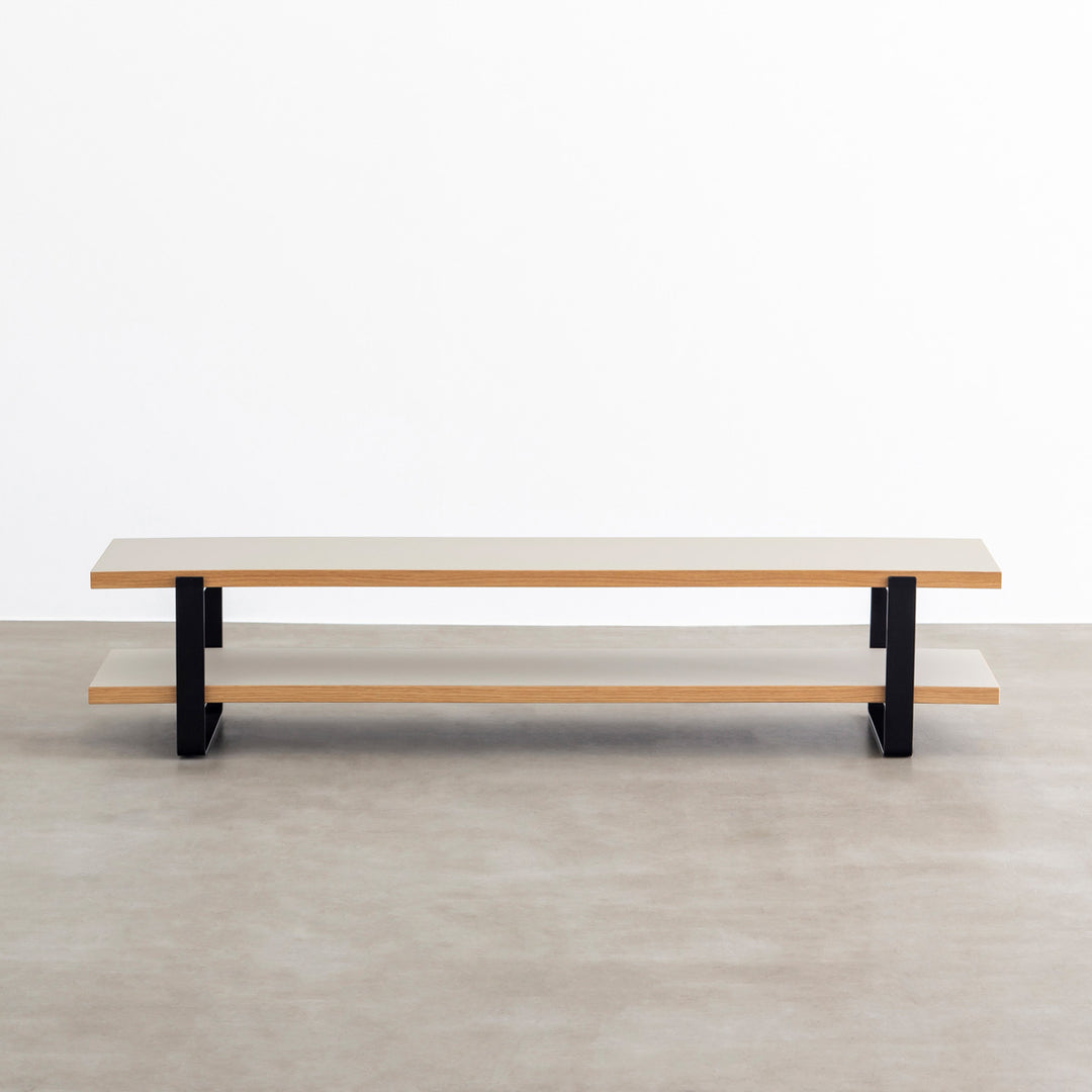 THE TV BOARD / LOW TABLE リノリウム 全32色 × Black Steel – KANADEMONO