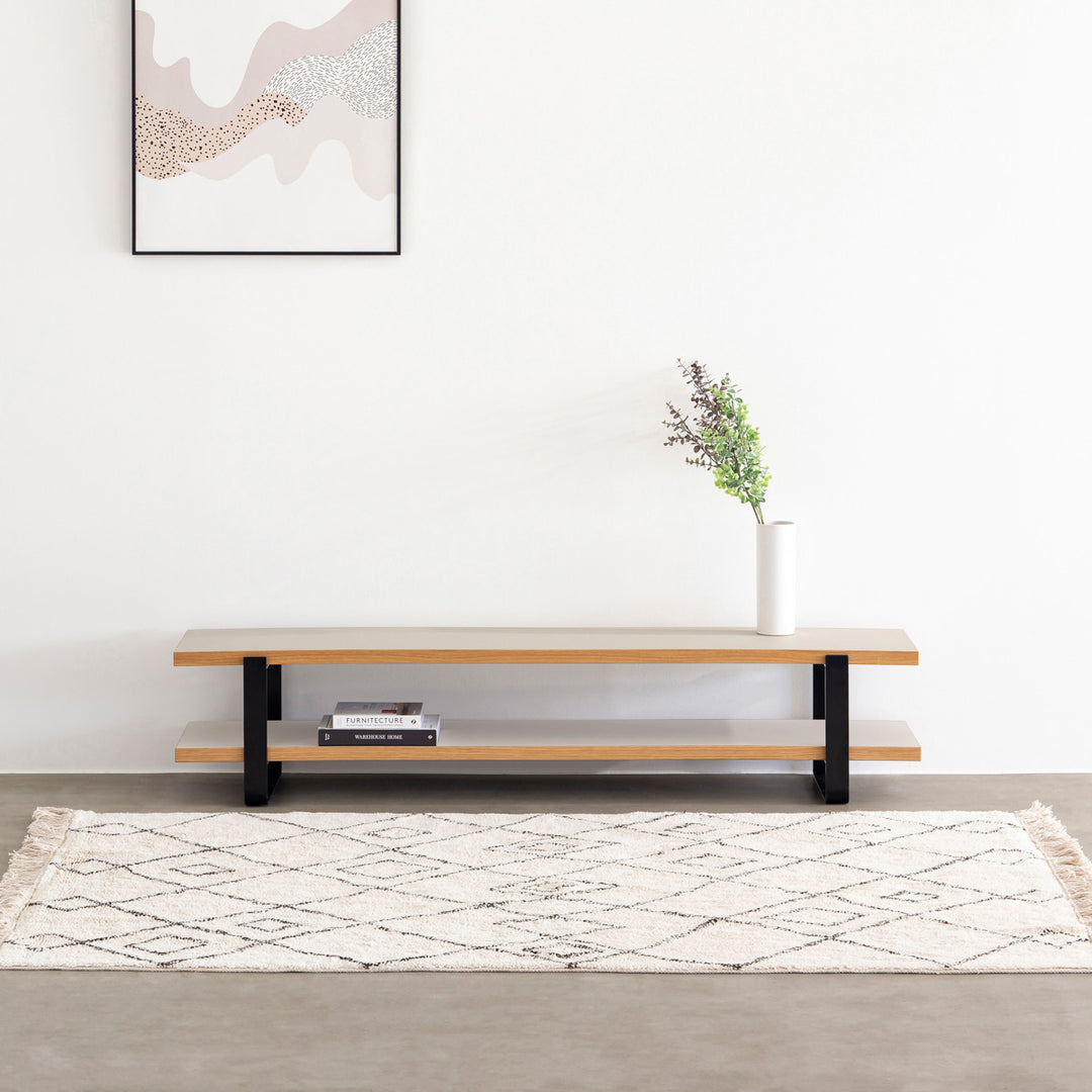 THE TV BOARD / LOW TABLE リノリウム 全32色 × Black Steel – KANADEMONO