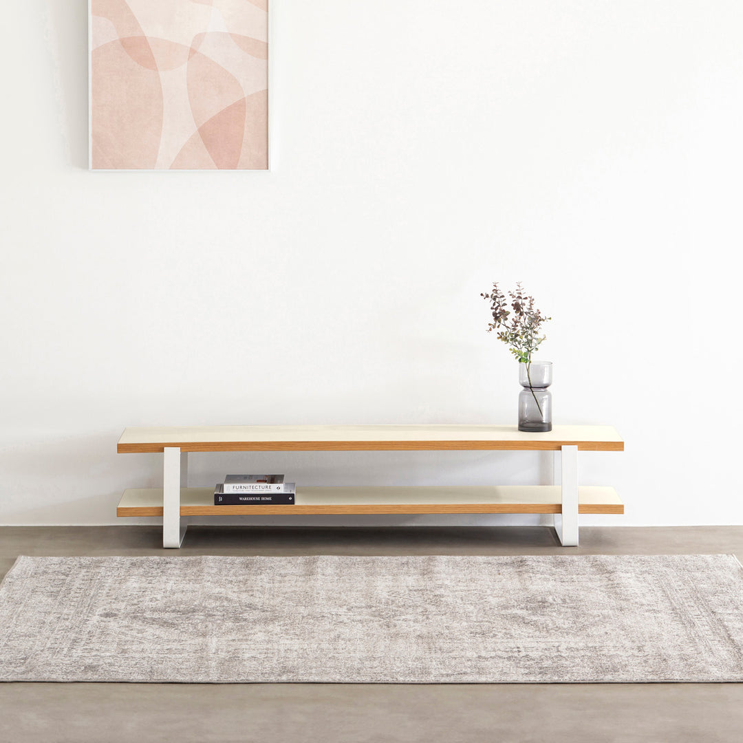 THE TV BOARD / LOW TABLE リノリウム 全32色 × White Steel – KANADEMONO