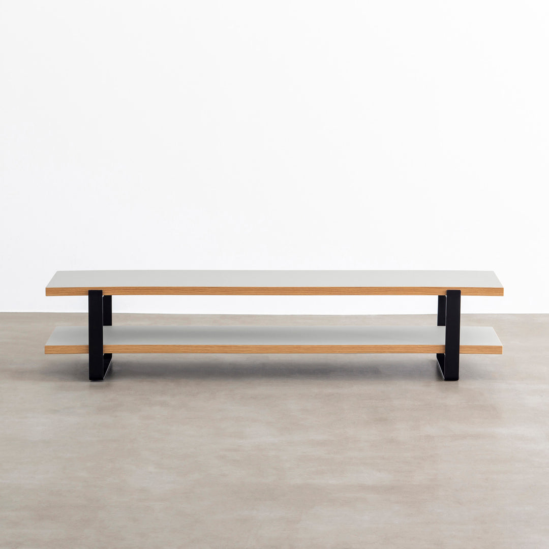 THE TV BOARD / LOW TABLE リノリウム 全32色 × Black Steel – KANADEMONO