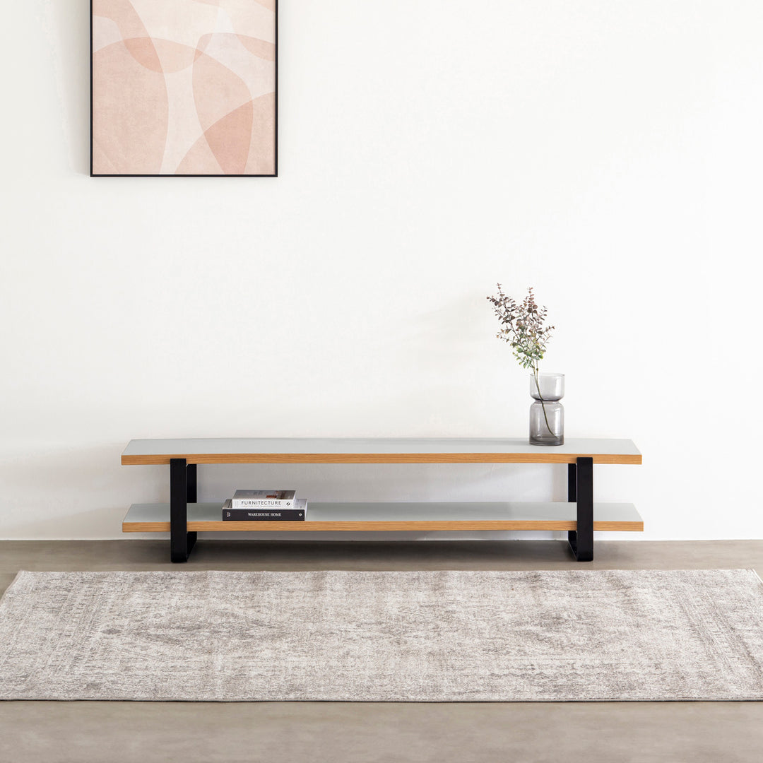 THE TV BOARD / LOW TABLE リノリウム 全32色 × Black Steel – KANADEMONO