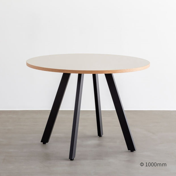 THE CAFE TABLE / リノリウム Black Steel 4pin × ラウンド φ
