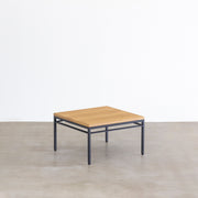 オーク天然木＋ブラックアイアンのシンプルなデザインが洗練された印象のセンターテーブル・Sサイズ２