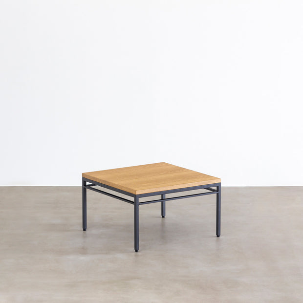 オーク天然木＋ブラックアイアンのシンプルなデザインが洗練された印象のセンターテーブル・Sサイズ２
