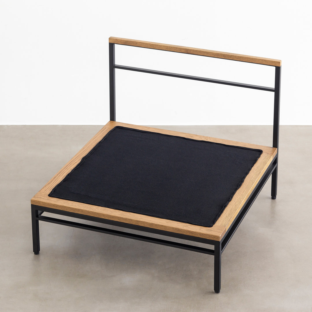ステーキ　ソファ1台と本棚 Karlasofa_OakSteelFabric1seate