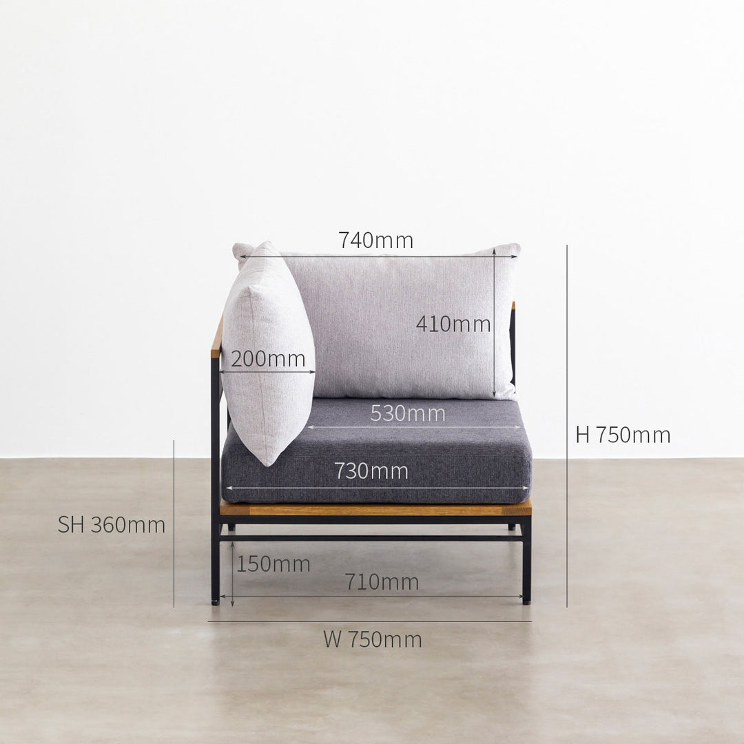 Wood × Steel コンビネーションソファ Corner – KANADEMONO