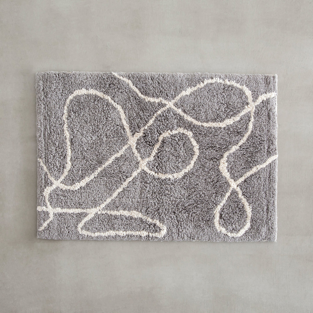 Drawing Design Ivory/Gray Mat 50×70 – KANADEMONO