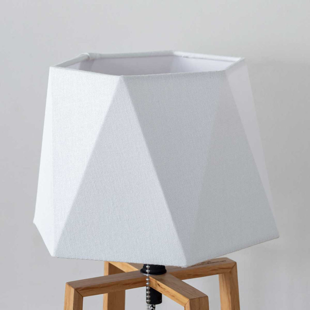 Hexagon Cotton Wood Table Lamp – KANADEMONO