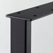 かなでもののマットブラックのレクタングルのテーブル脚2脚セット(上部)・クローズアップ