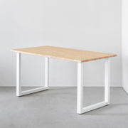 かなでもののホワイト塗装のスクエアタイプのテーブル脚2脚セット（使用例）