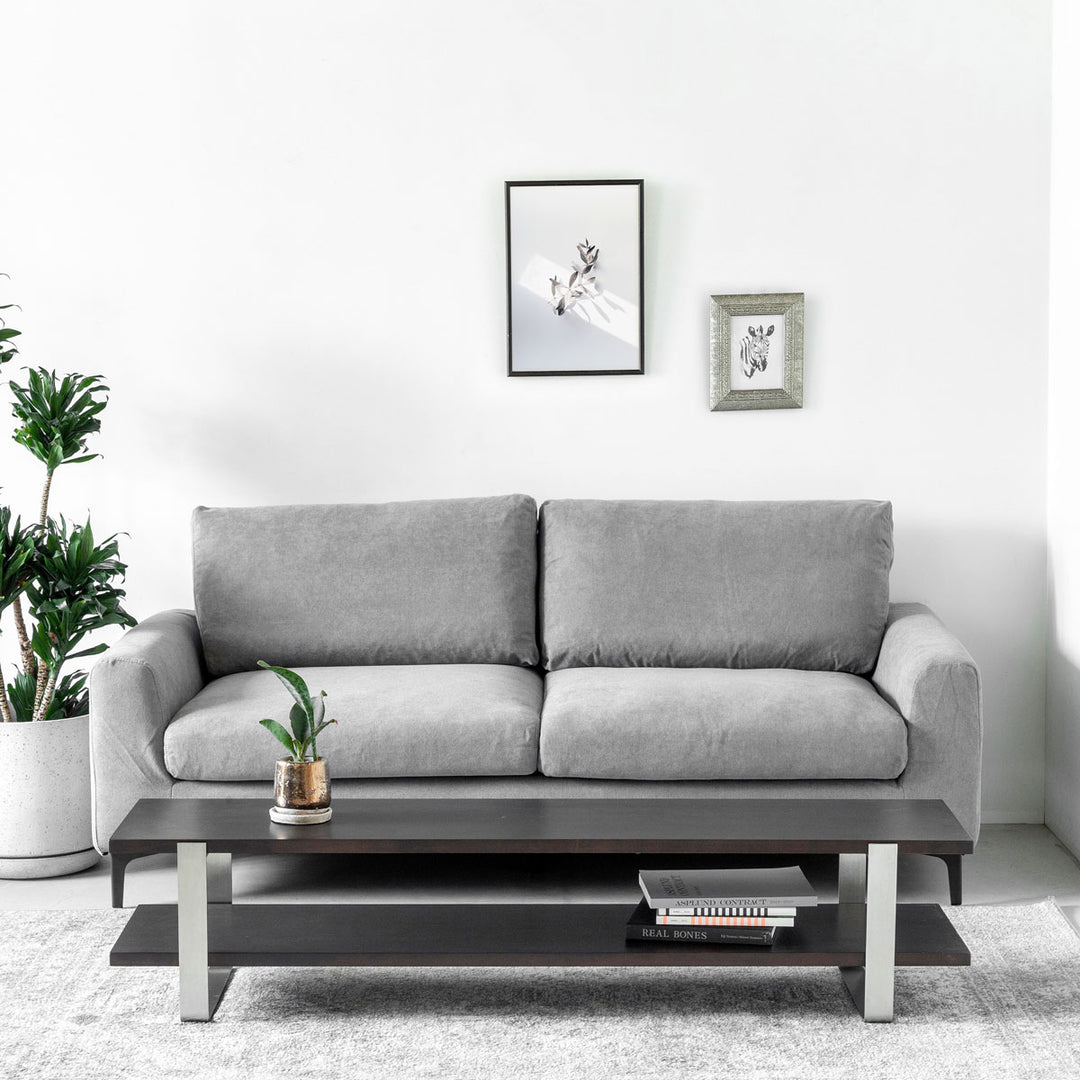 THE TV BOARD / LOW TABLE ラバーウッド ブラックブラウン × Stainless