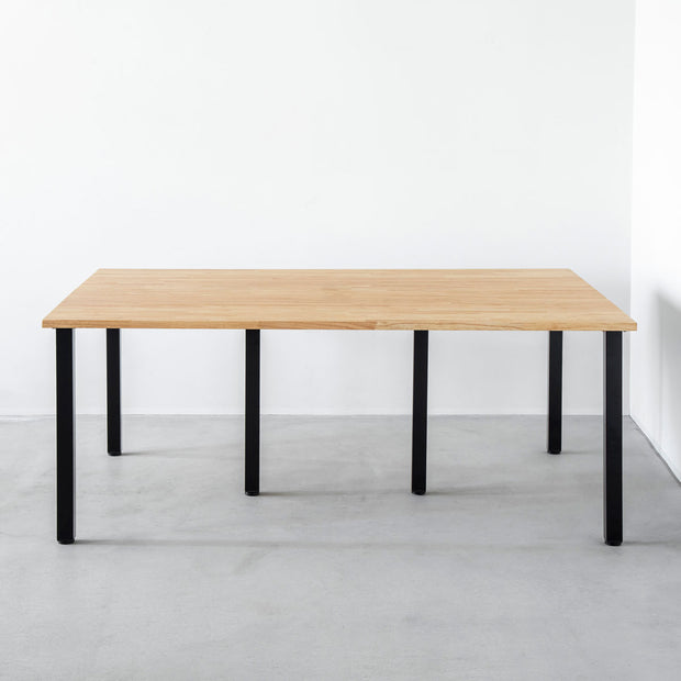 THE TABLE / ラバーウッド ナチュラル × Black Steel × W150 - 200cm
