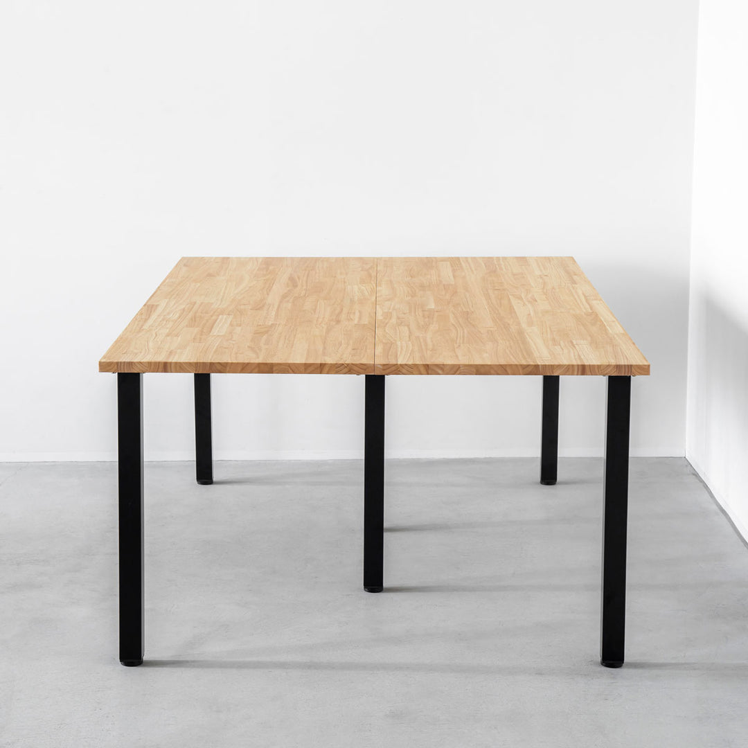 THE TABLE / ラバーウッド ナチュラル × Black Steel × W150 - 200cm D80 - 120cm –  KANADEMONO