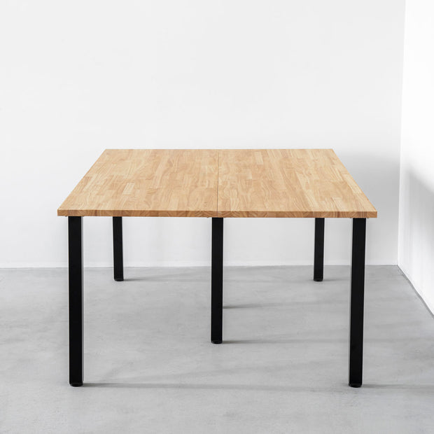 THE TABLE / ラバーウッド ナチュラル × Black Steel × W150 - 200cm 