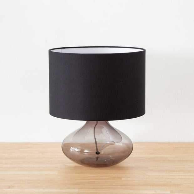 Glass × Fabric Round Table Lamp – KANADEMONO