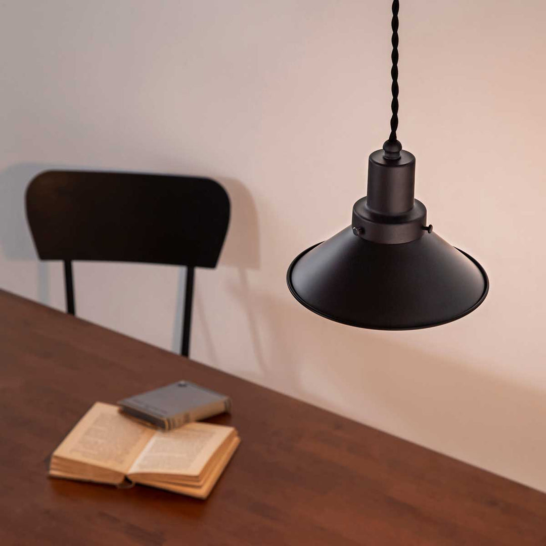 Matte Black Mini Shade Pendant Light – KANADEMONO