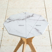 マーブル模様 八角形のサイドテーブル – KANADEMONO