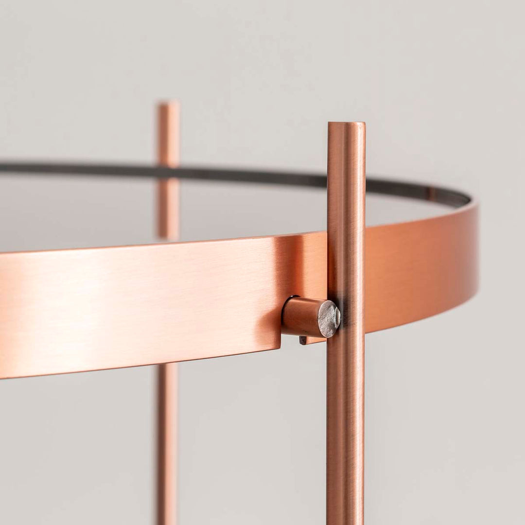 Round Modern Metal Side Table - L – KANADEMONO