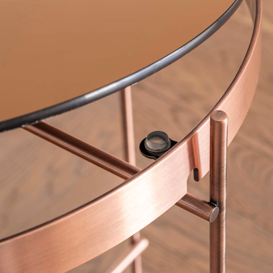 Round Modern Metal Side Table - M – KANADEMONO