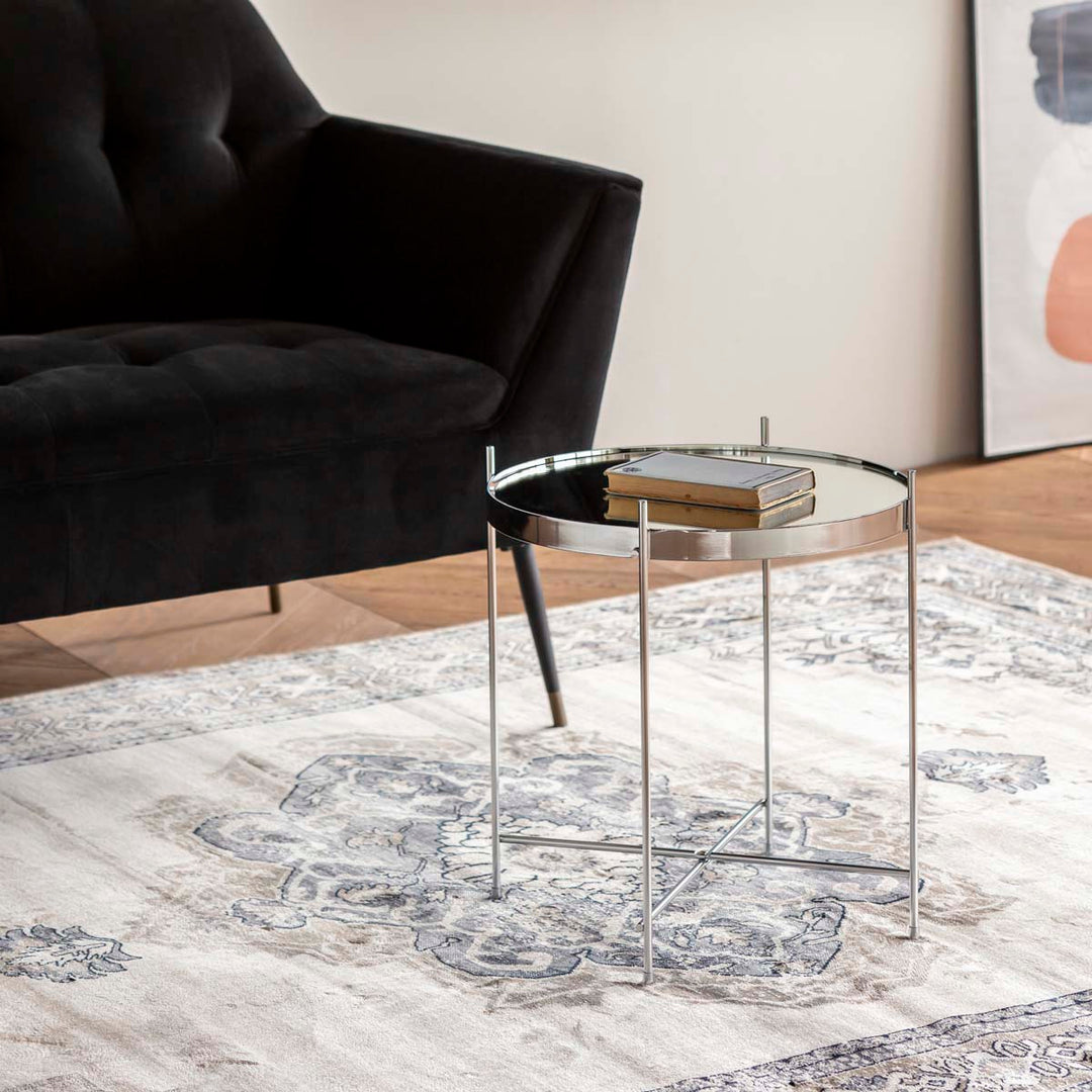 Round Modern Metal Side Table - M – KANADEMONO