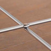 ガラスとアイアンを使ったシンプルで洗練された印象を持つシルバーのサイドテーブルM（脚部分・クローズアップ1）