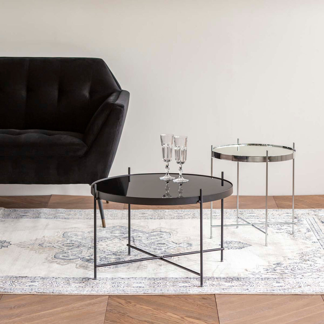 Round Modern Metal Side Table - M – KANADEMONO