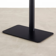 自由に高さを変えられる、シンプルでミニマルなブラック昇降サイドテーブル（ベース部分）
