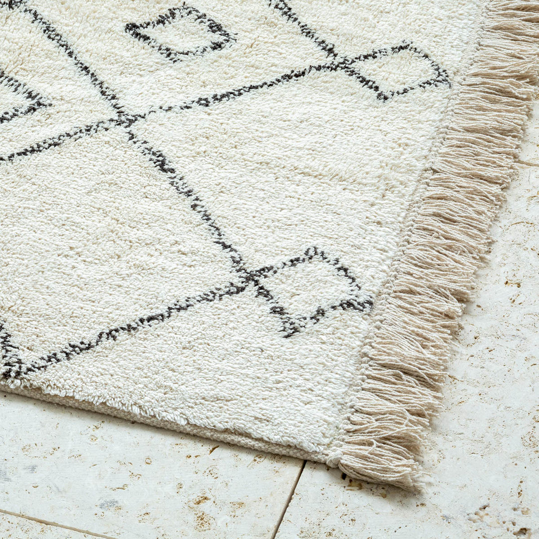 Moroccan Cotton Tufted Rug - Ivory 140×200 – KANADEMONO