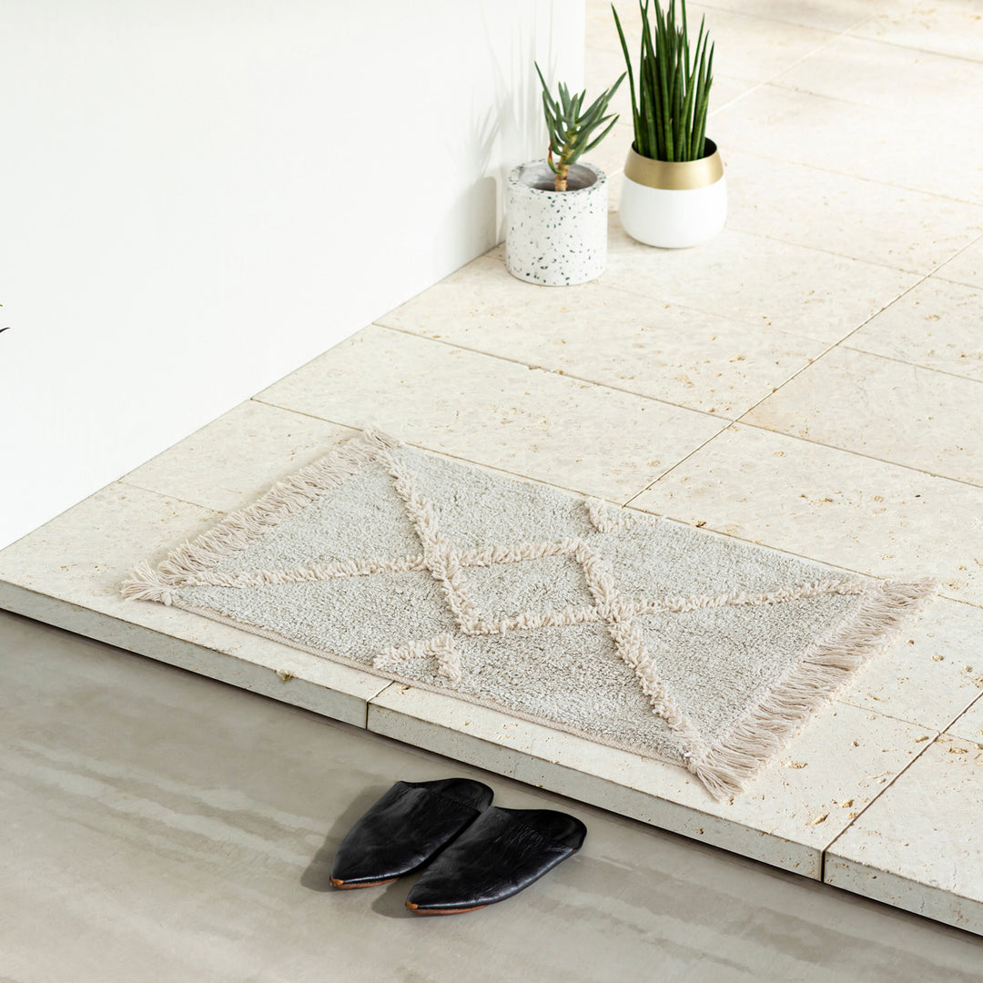 KANADEMONO Shaggy Design Rug - Natural