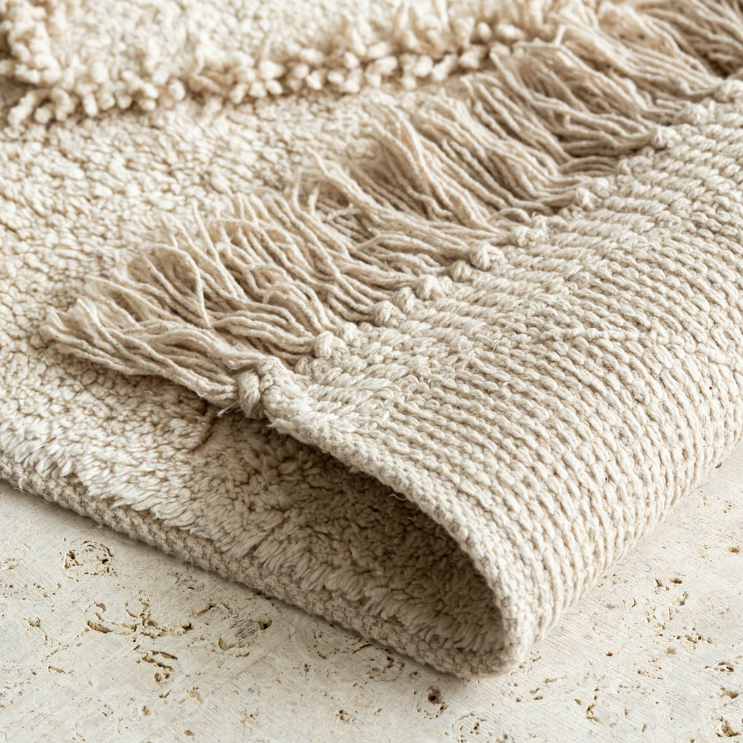 ラグ・カーペット KANADEMONO Shaggy Design Rug - Natural Shaggy Design Rug - Natural 140×200 – KANADEMONO