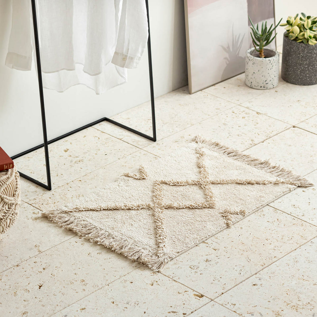 ラグ・カーペット KANADEMONO Shaggy Design Rug - Natural Shaggy Design Rug - Natural 140×200 – KANADEMONO