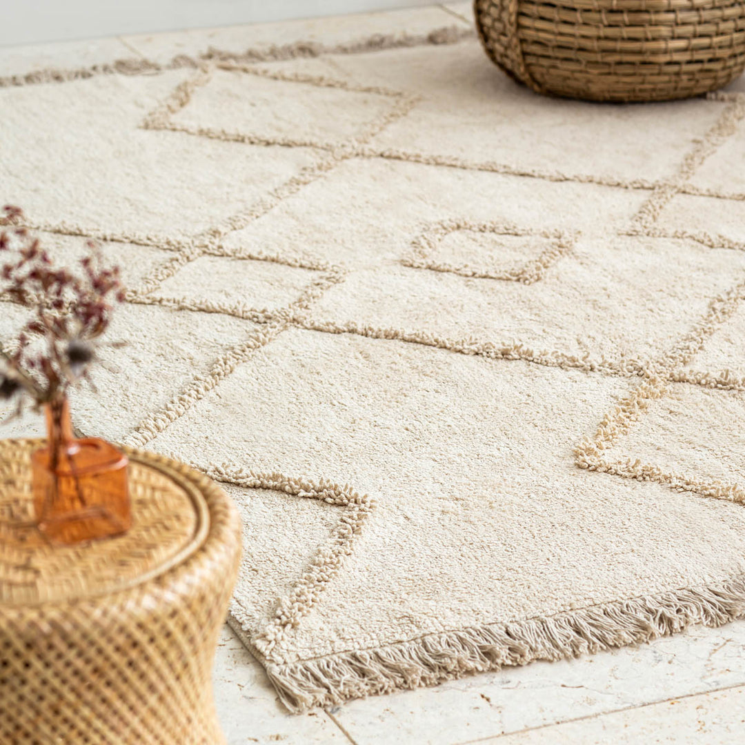 Shaggy Design Rug - Natural 140×200 – KANADEMONO