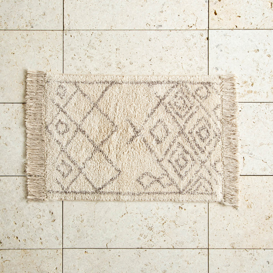 Beni Ourain Style Moroccan Mat 70×50 – KANADEMONO