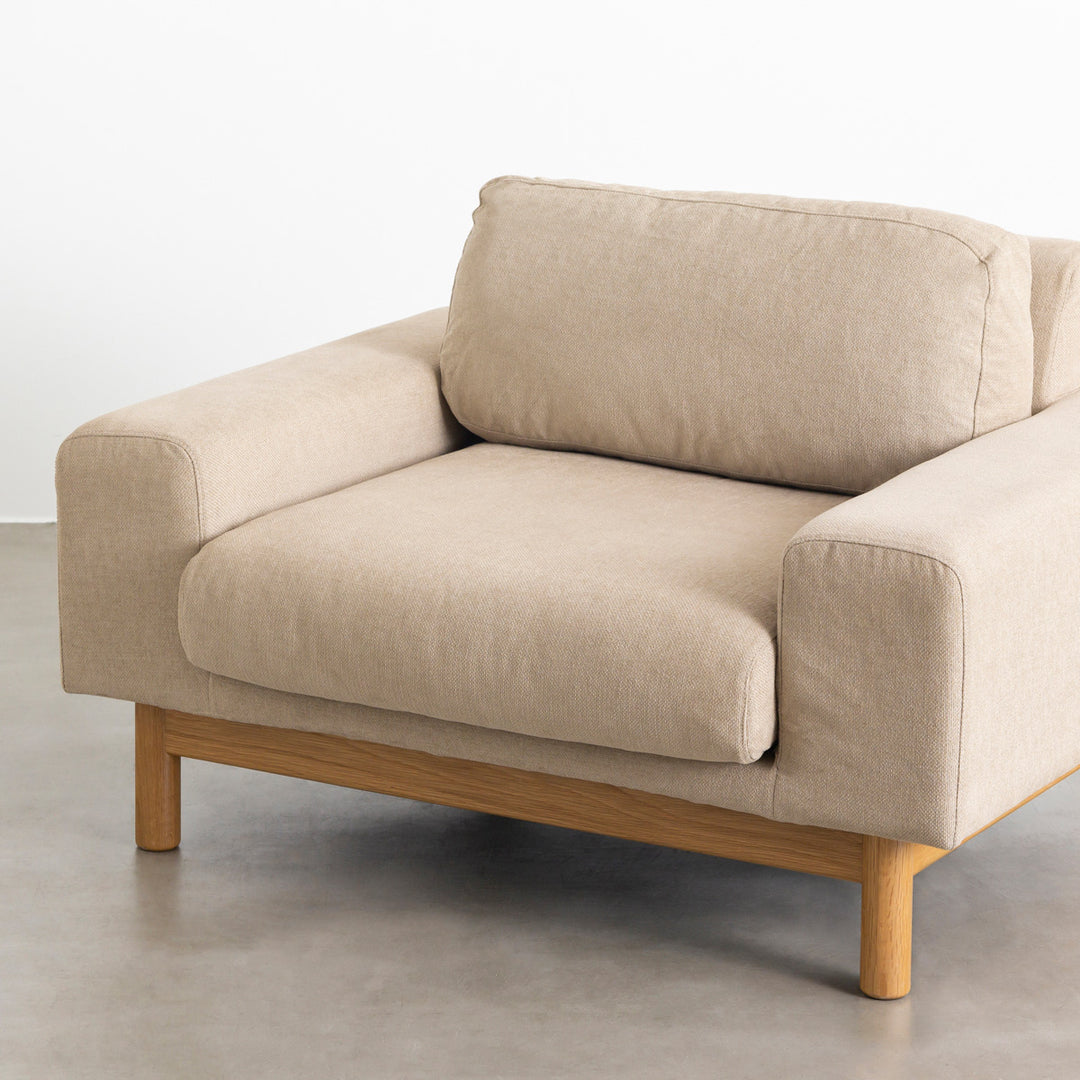 ホットセール - アートトラベルシューズ ファブリック Modern - Natural ソファ KANADEMONO – seater 1 1人掛けソファ