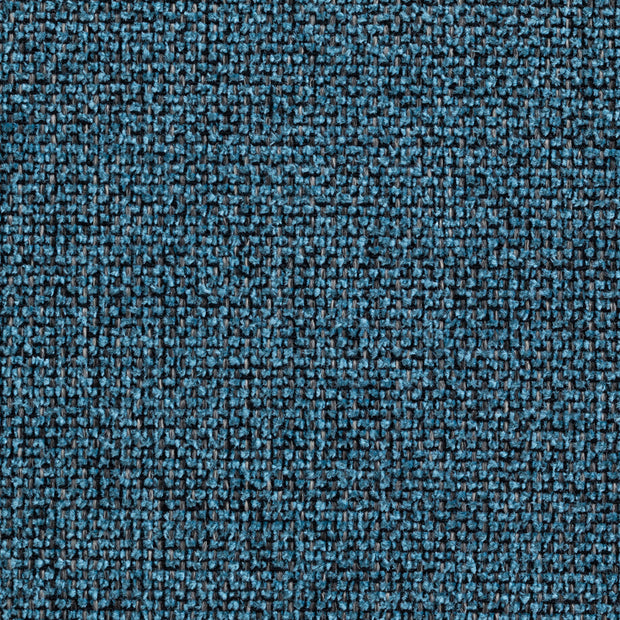 インディゴブルーのファブリックにオーク無垢材を組み合わせたシンプルナチュラルな1人掛けロータイプソファ（生地）