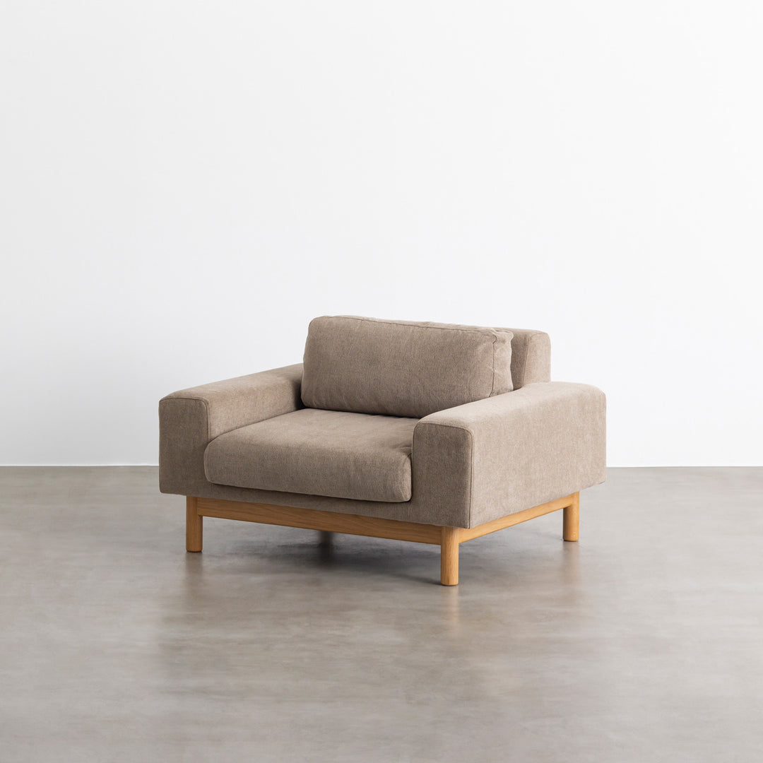 Natural - Modern ファブリック ソファ 1 seater – KANADEMONO