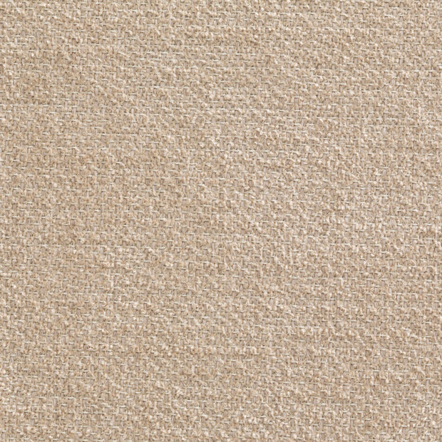 ベージュのファブリックにオーク無垢材を組み合わせたシンプルナチュラルな2人掛けロータイプソファ（生地）