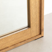 KANADEMONOのオーク突板の木枠とパイン材の縁を組み合わせたナチュラルなウッドミラー（木枠4）