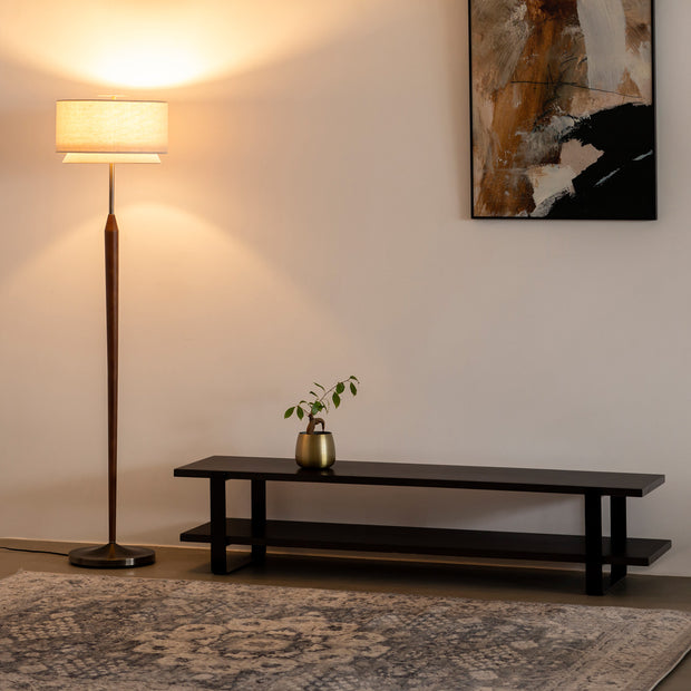 Pole - Double Fabric Shade Floor Lamp – KANADEMONO