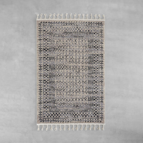 Contemporary Diamond Checkers Rug - Ivory 120×180 – KANADEMONO
