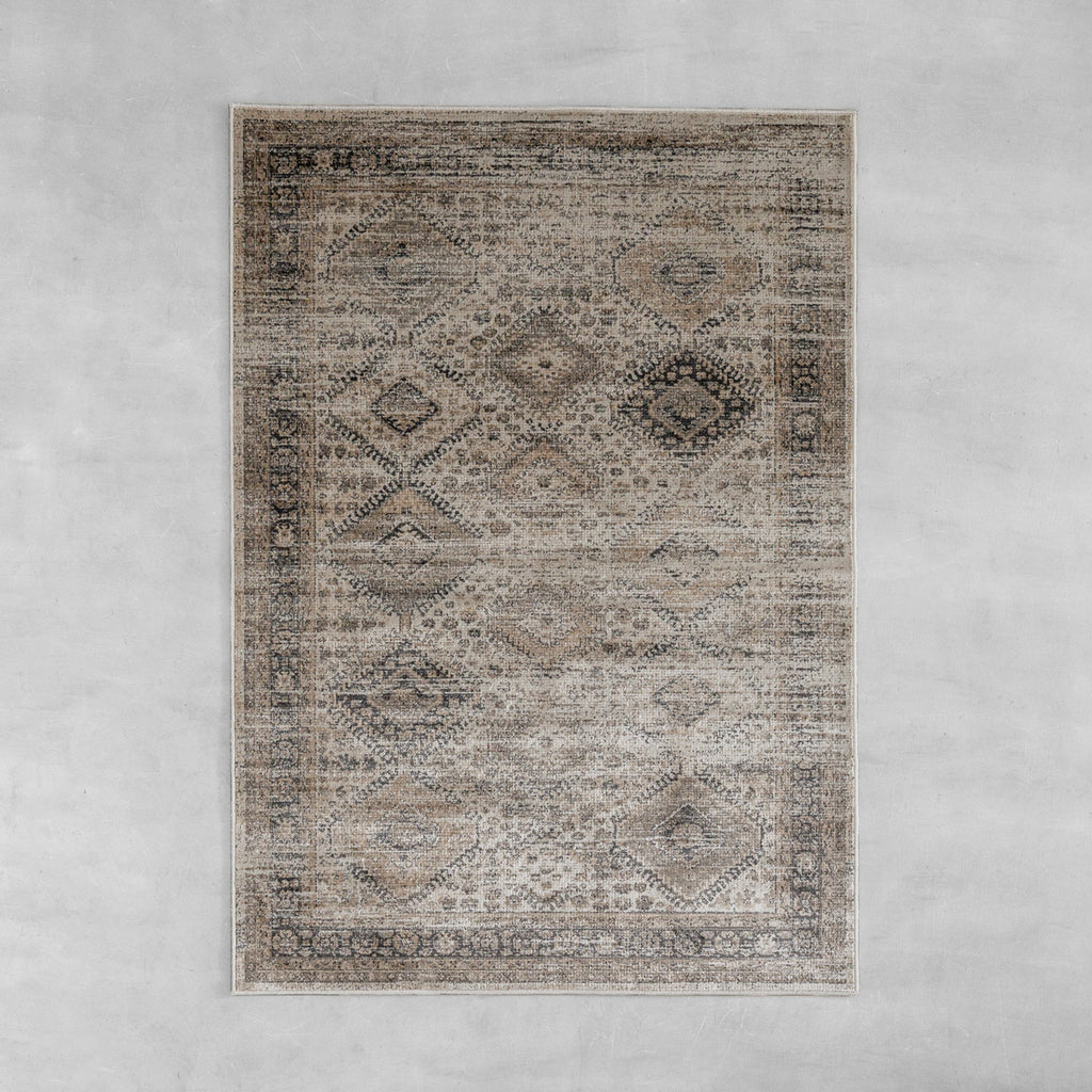 Oriental Diamond Pattern Rug - Stone Color 120×170 – KANADEMONO