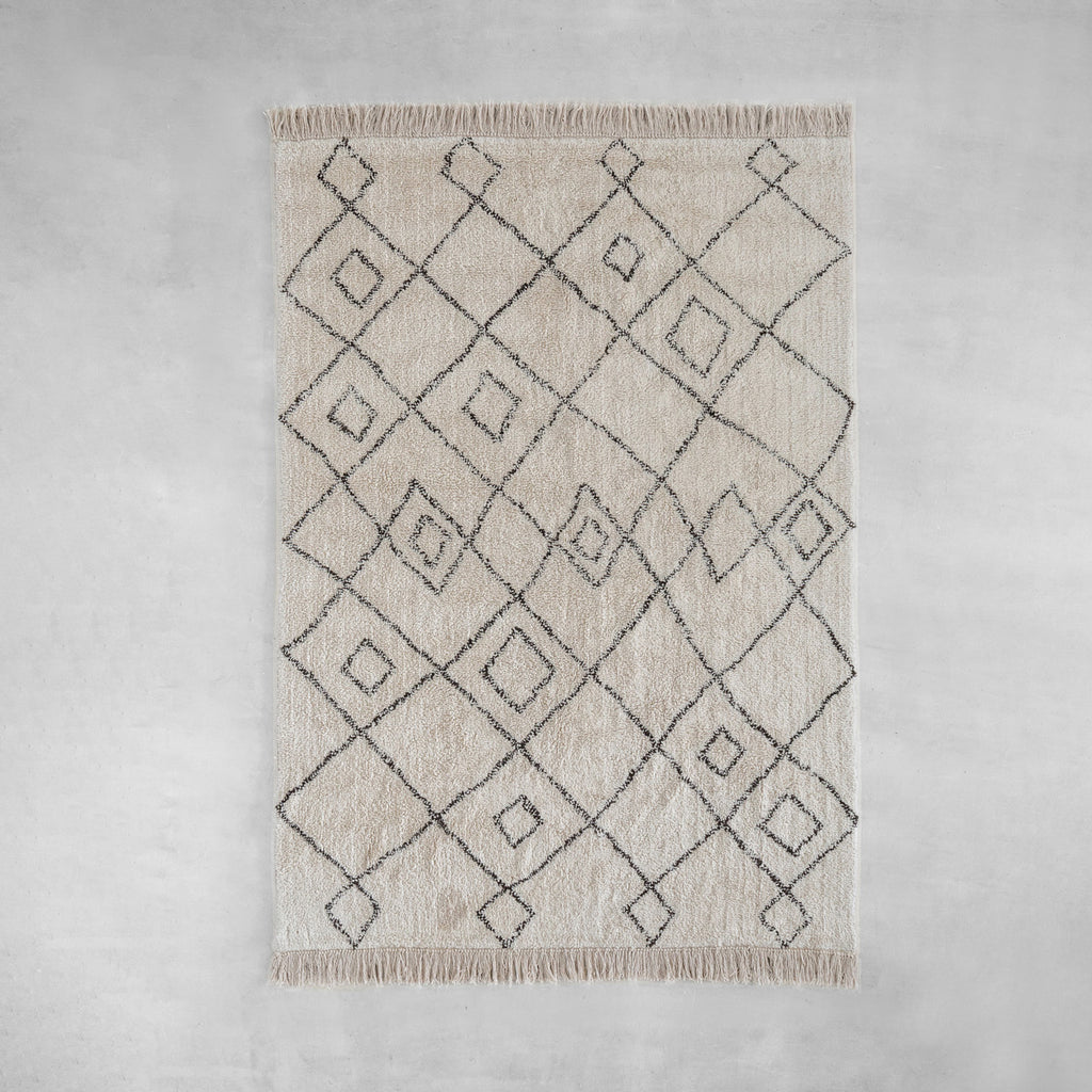 アイボリー　DUBRAM(ダブラム)ラグ140x200cm 送料無料】 DABIN RUG ( ダビンラグ ) 140×200cm