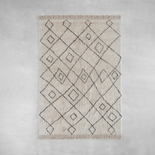 kanademono ラグ　Moroccan Design 140×200 Moroccan Design Tufted Rug - Ivory 140×200 – KANADEMONO