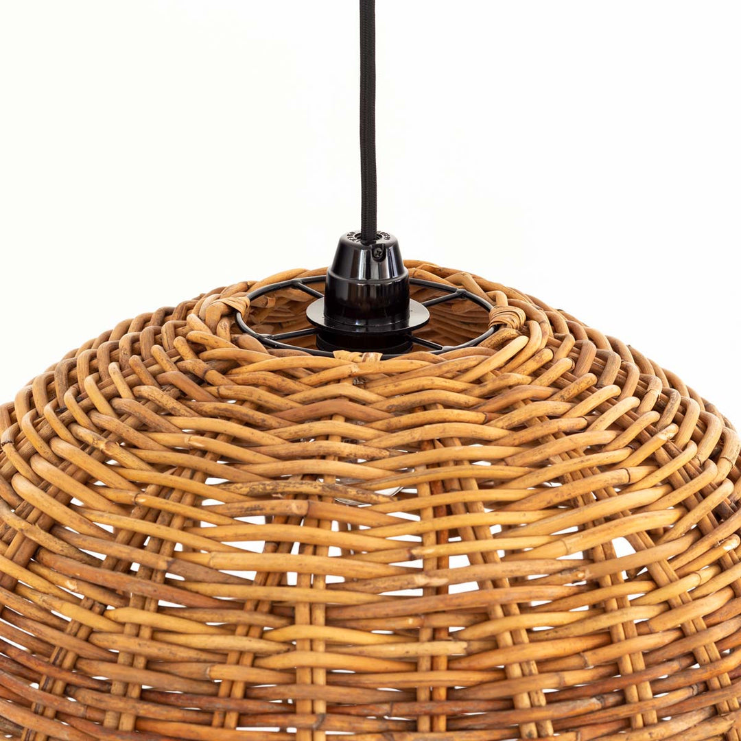 Eco × Natural　鳥籠のような ラタン ペンダントライト RattanLampshadeDomePendantLigh