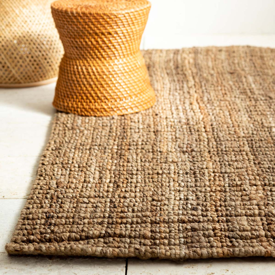 Handmade Plain Jute Rug 120×180 – KANADEMONO