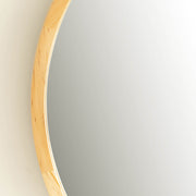 ナチュラルのパイン材を使用した シンプルなデザインのミラー(正面・Lサイズ)・フレームクローズアップ