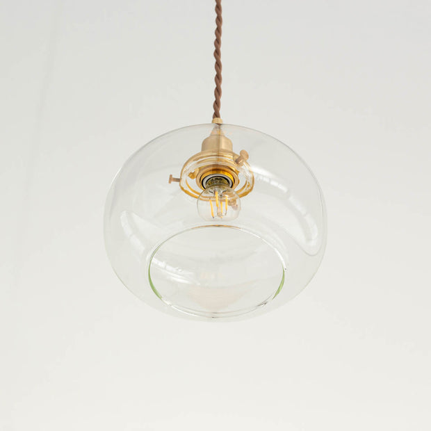 Glass × Brass　繭玉のようなガラスのペンダントライト